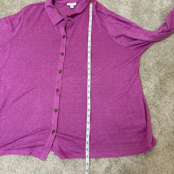 J. Jill Lavender Linen Top - Picture 9 of 9